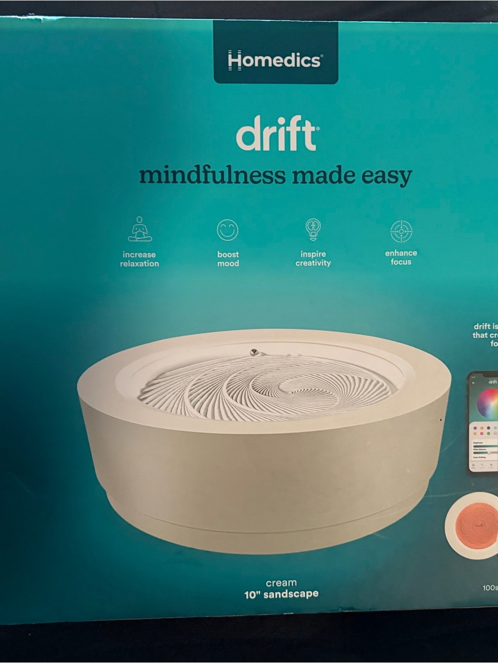Homedics Drift Mindfulness Sand Garden - Cream - Picture 4 of 5